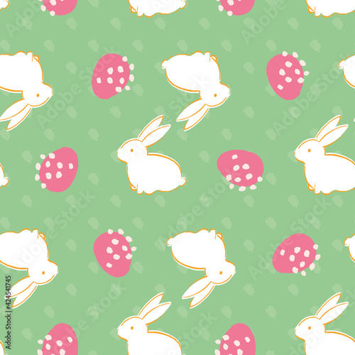 Easter Egg Bunny Seamless Pattern
