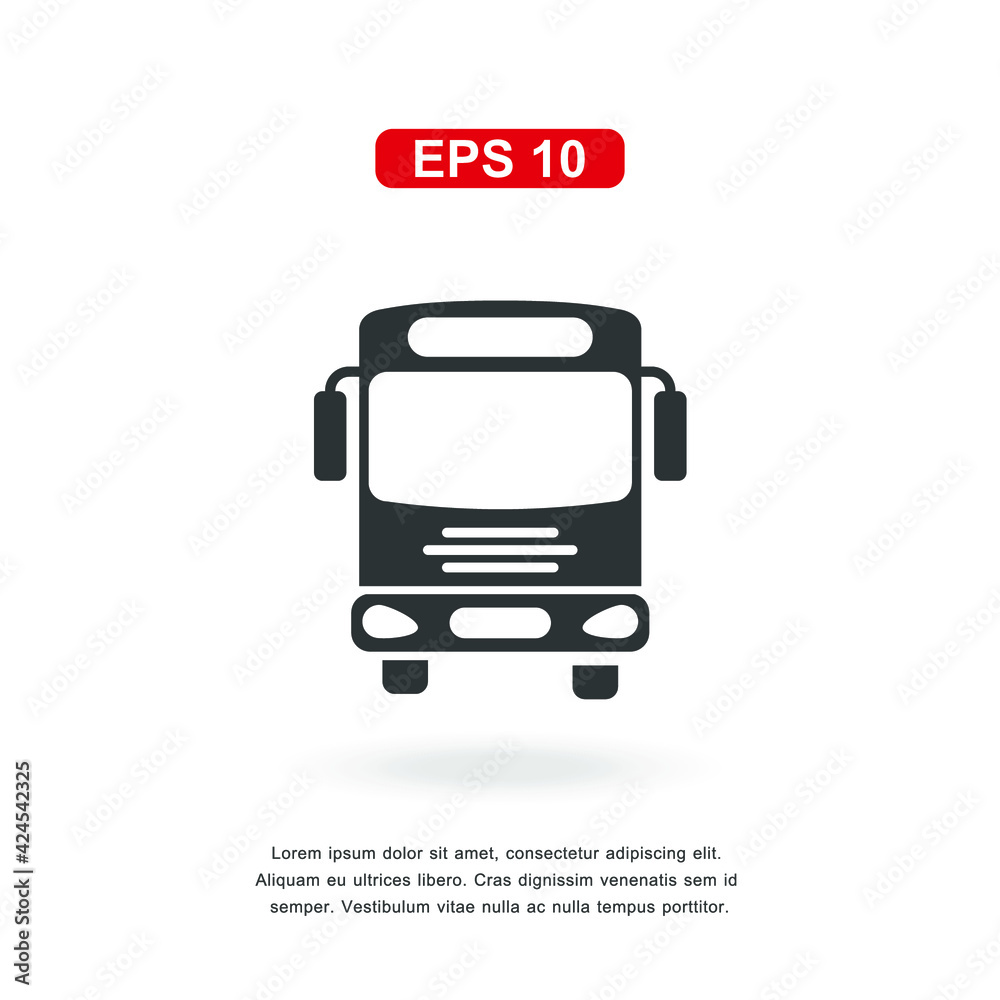 web icon bus sign isolated on white background. Simple vector illustration. web icon bus sign isolated on white background. Simple vector illustration.