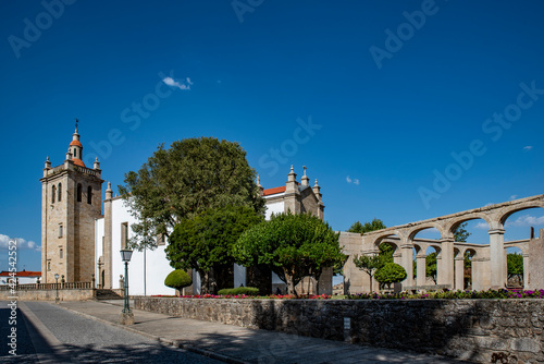 Episcopal Palace cloisters in the backyard of the cathedral at Miranda do Douro. Portugal.