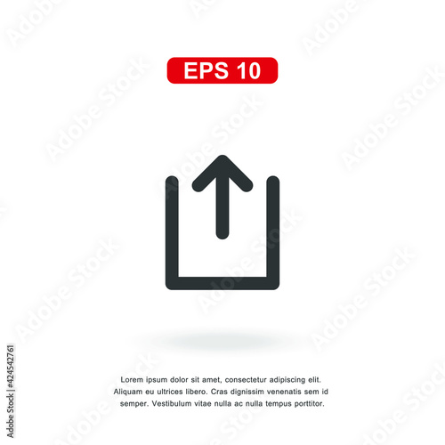 web icon share sign isolated on white background. Simple vector illustration.