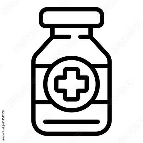 Immune medicine icon. Outline immune medicine vector icon for web design isolated on white background