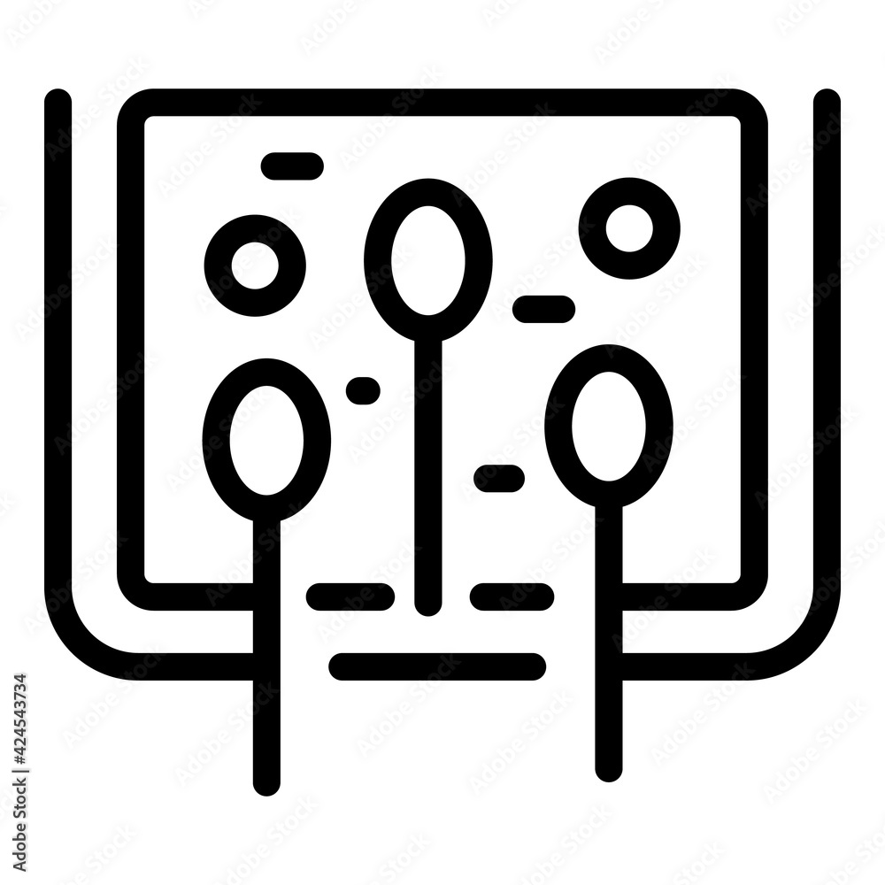 Test sticks icon. Outline test sticks vector icon for web design isolated on white background Test sticks icon. Outline test sticks vector icon for web design isolated on white background