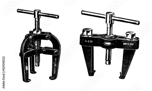 Isolated Workshop Vice Clamps on White Background