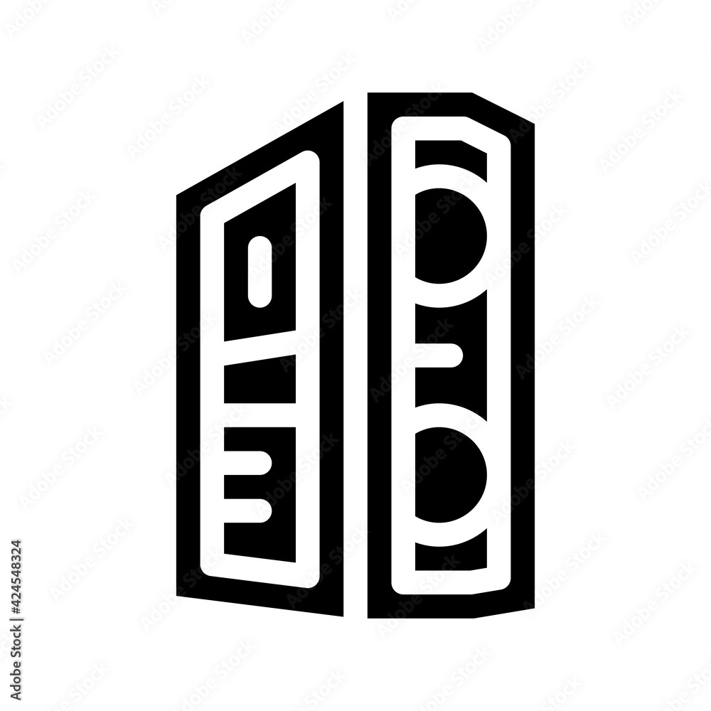 system unit computer glyph icon vector. system unit computer sign. isolated symbol illustration system unit computer glyph icon vector. system unit computer sign. isolated symbol illustration