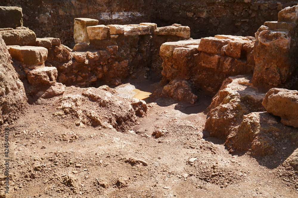 Roman period ruins unearthed in the foundation excavation in the Historical Kaleiçi in the Tourism Center Antalya