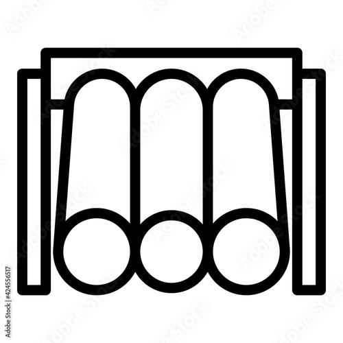 Aquapark tubes icon. Outline Aquapark tubes vector icon for web design isolated on white background