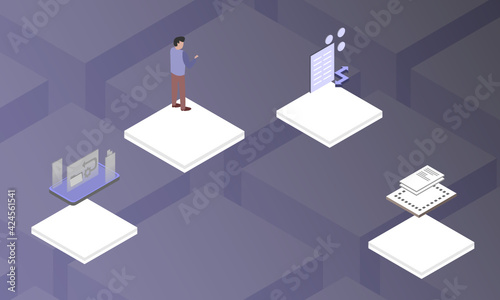 Business semantics management concept on abstract design