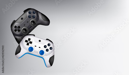 Gamepad Controllers Realistic Composition