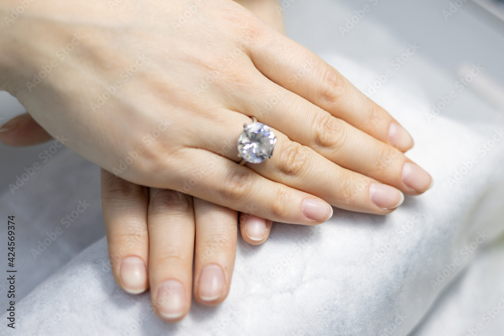 nude manicure in a beauty salon nude manicure in a beauty salon