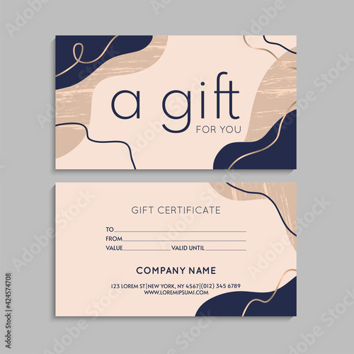 Set of colorful gift cards template. Modern style vector illustration of flowers for saloon, gallery, spa, shop. Gift voucher