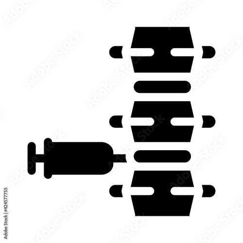 epidural spinal anesthesia glyph icon vector. epidural spinal anesthesia sign. isolated symbol illustration