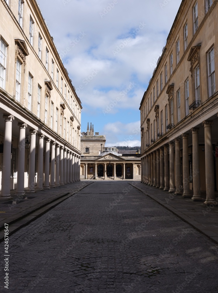 Bath city , old building, architecture, blue sky, historic, historical, museum, England 
