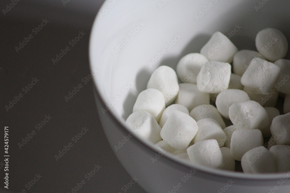marshmallows in a bowl marshmallows in a bowl