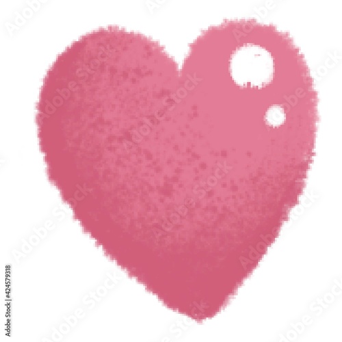 Red, pink heart Love yourself vector flat illustration. Cute symbol for self acceptance with motivational quote isolated. Composition or sticker with slogan and design elements