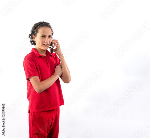 child talking on the phone