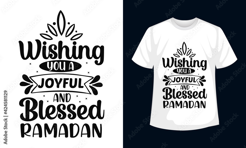 Fototapeta Ramadan Quote lettering T-shirt Design