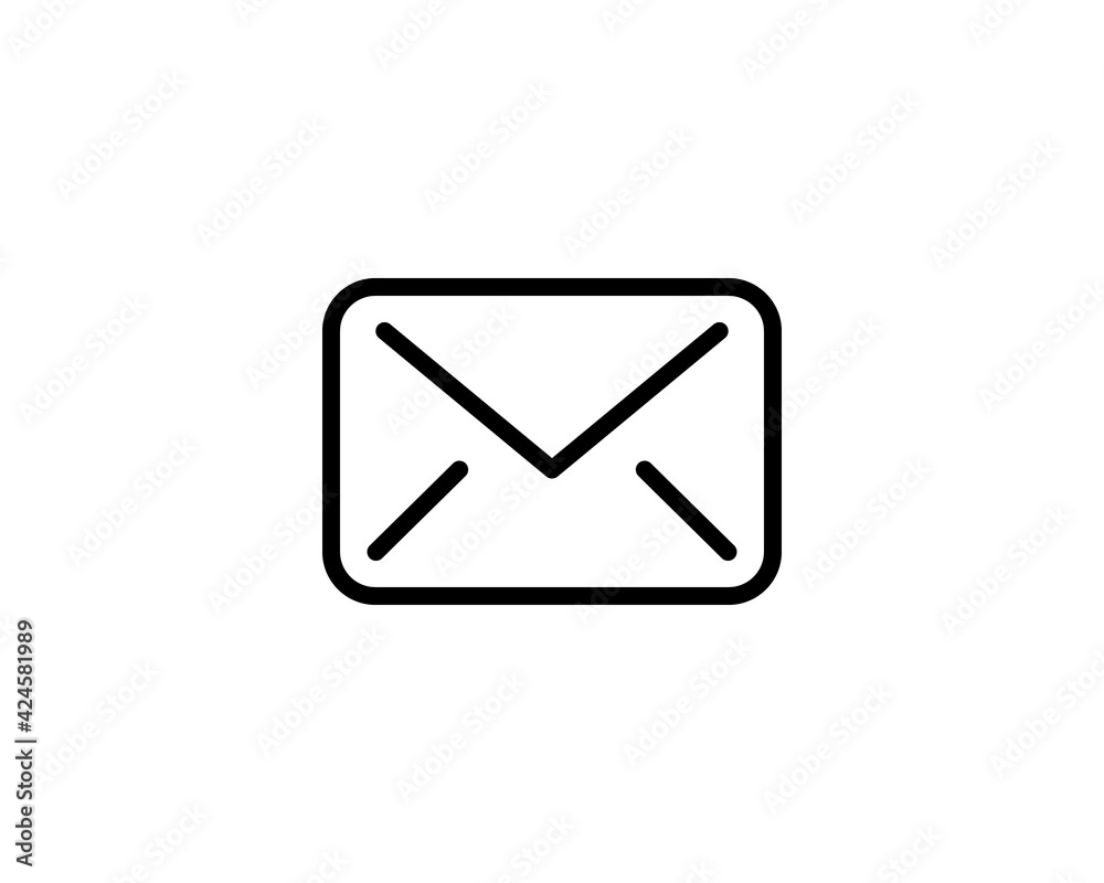 Outline email icon isolated on grey background. Open envelope pictogram. Line mail symbol for website design, mobile application, ui. Editable stroke. Vector illustration. Eps10 Outline email icon isolated on grey background. Open envelope pictogram. Line mail symbol for website design, mobile application, ui. Editable stroke. Vector illustration. Eps10