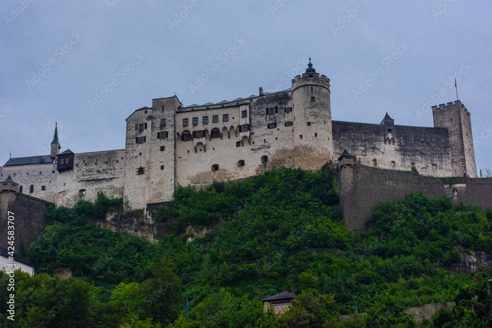 The beautiful castle of Salzburg in Austria