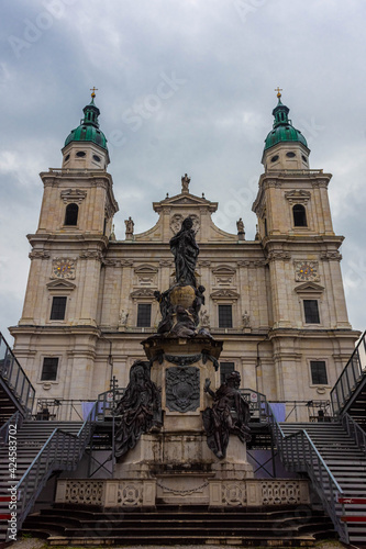 The beautiful Cathedral of Salzburg in Austria