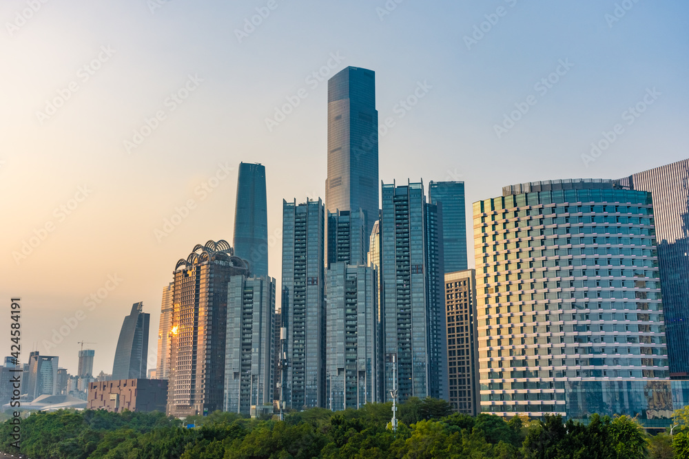 Modern city of Guangzhou, China
