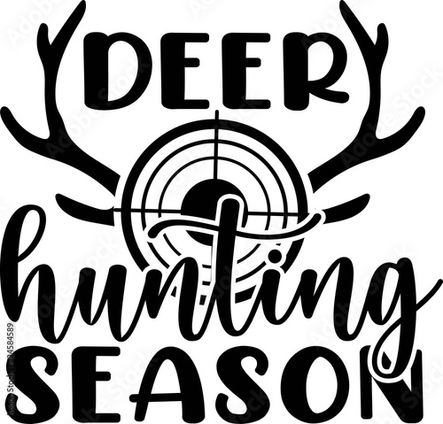 llustration of Target with text Deer hunting season, sticker, tshirt printvector illustration. Quote to design greeting card, poster, banner, vector illustration.