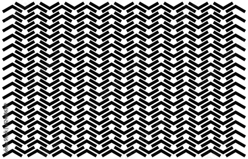 Patrón de ángulos negros entrelazados y ordenados en horizontal