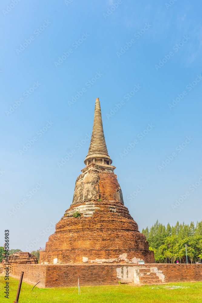 Ancient ruins of the Temple of Ayutthaya, Thailand