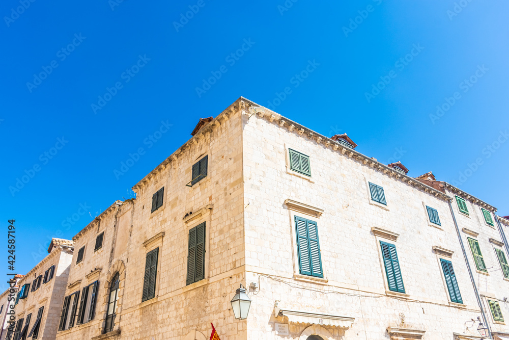 Old buildings in Dubrovnik historice center, Croatia