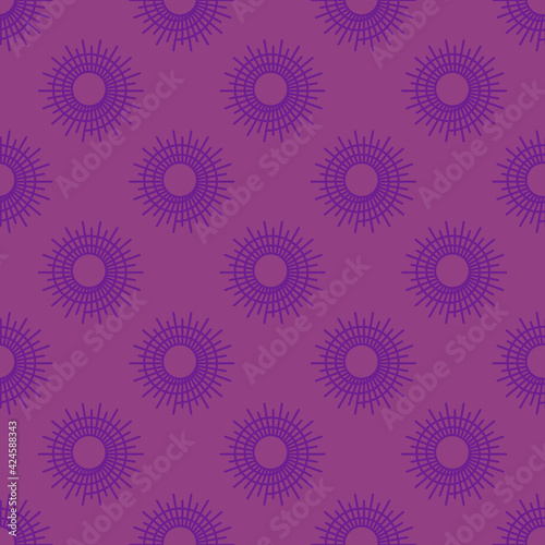 Purple color background, abstract sunburst pattern seamless