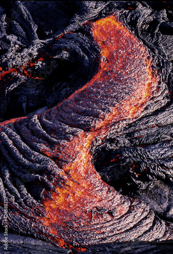 Obraz na płótnie Coulées de lave du volcan Kilauea à Hawaii w salonie