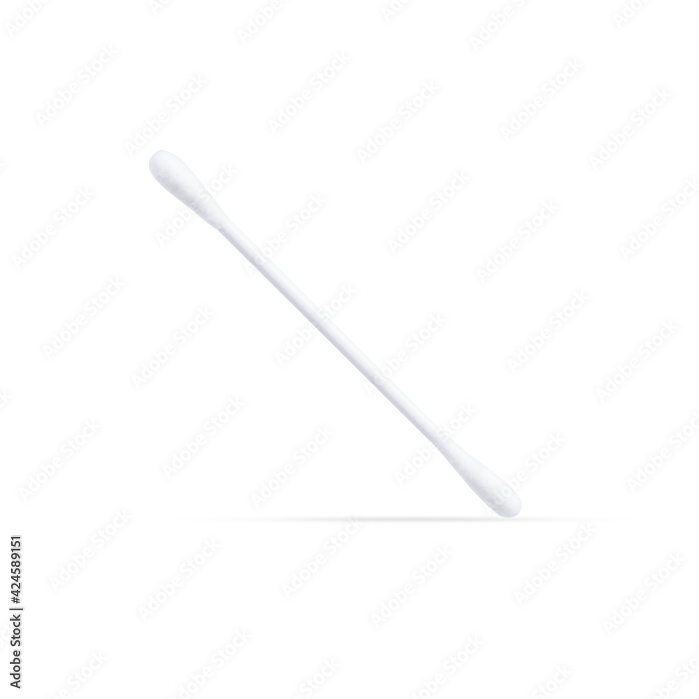 cotton buds isolated on white background. cotton swab cut out cotton buds isolated on white background. cotton swab cut out