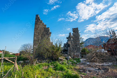 the remaining from ancient building at Karakirse  D    emealt    Antalya