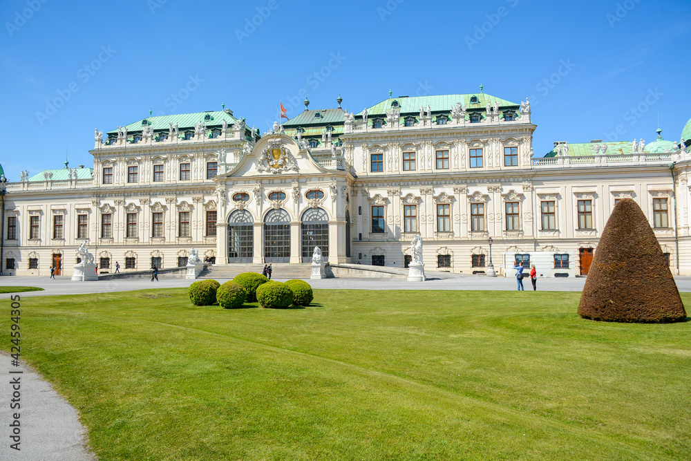 Vienna, Austria - July 25, 2019: Belvedere Palace
