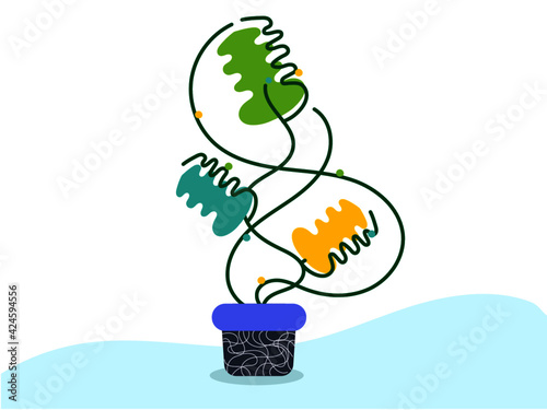 illustration of a plant in white background (ID: 424594556)