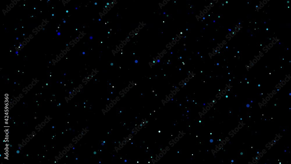 Abstract animated festive background. Flying forward blue shimmery sequins sequins ha black background. 4K. Seamless loop. Abstract animated festive background. Flying forward blue shimmery sequins sequins ha black background. 4K. Seamless loop.