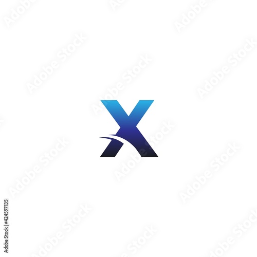 Letter X logo design business template icon