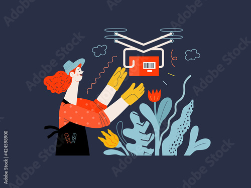 Discounts, sale, promotion. Flat vector modern illustartion