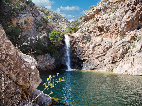Una cascata nel Fiume Pitrisconi a San Teodoro, Monte Nieddu, Sardegna