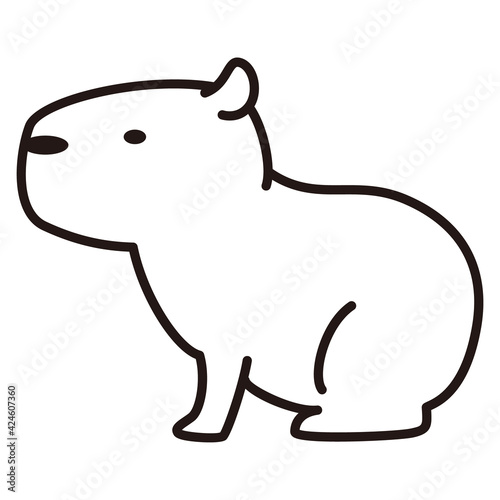 カピバラ　かわいい　イラスト