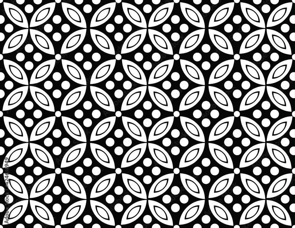 Fototapeta premium Indonesian batik motifs with very distinctive plant patterns