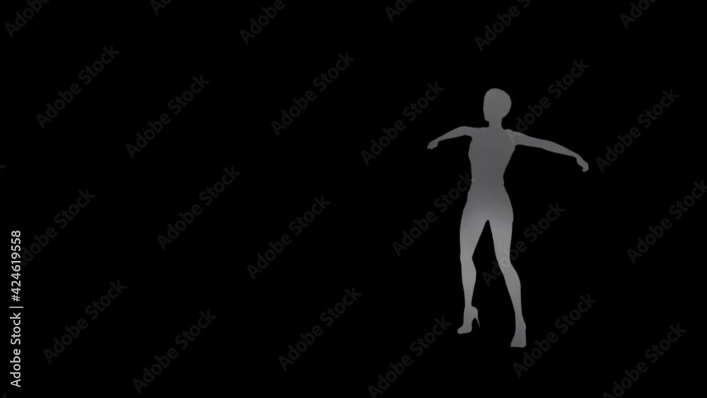 A modern youth dance performed by a graceful and sexy female silhouette, in the backdrop of smoke. A modern youth dance performed by a graceful and sexy female silhouette, in the backdrop of smoke.