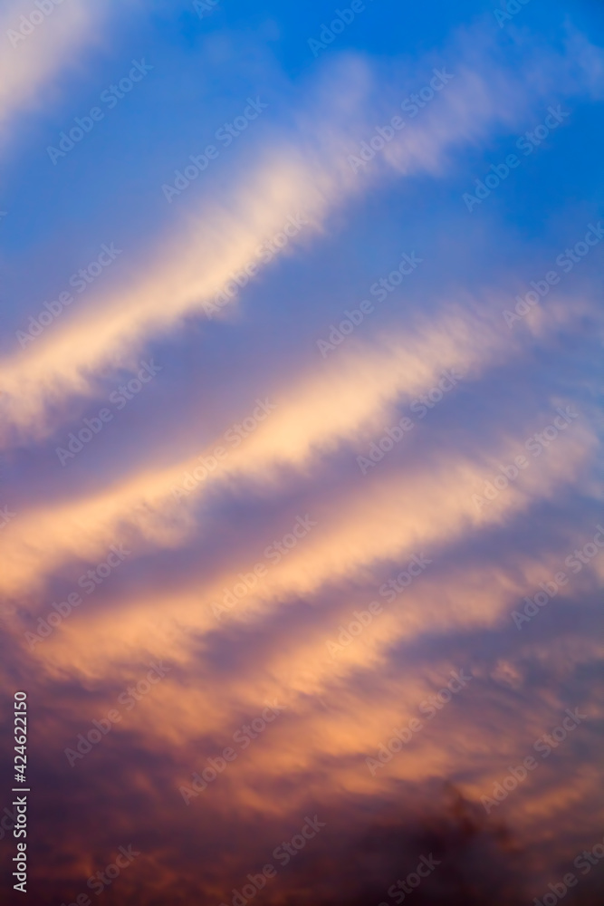 Fototapeta premium beautiful colored sky during sunset