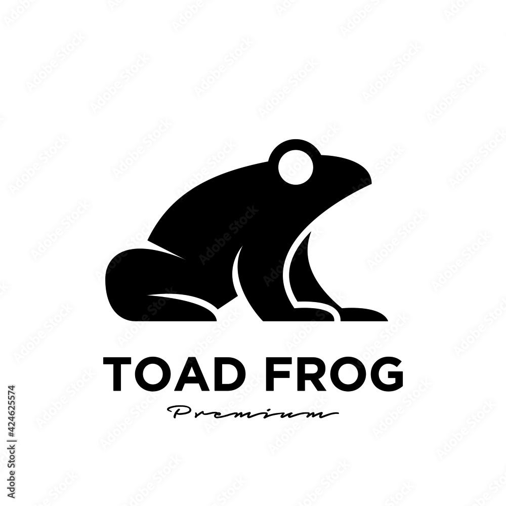 simple toad frog vector illustration logo concept simple toad frog vector illustration logo concept