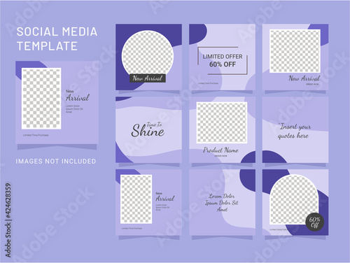 Template Instagram Post Puzzle Social Media