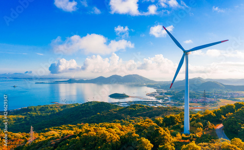 Fotografie, Obraz Big windmill in Hailing Island, Yangjiang City, Guangdong Province, China