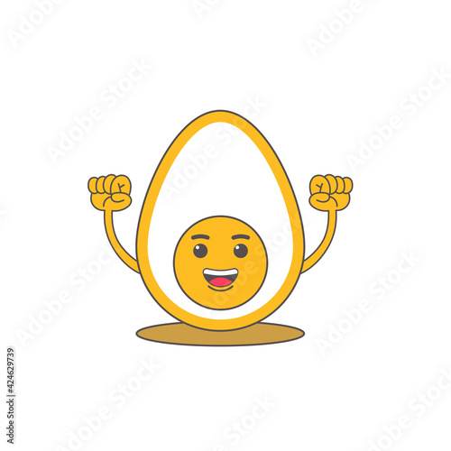 ester egg emoticon with smile faces vector image