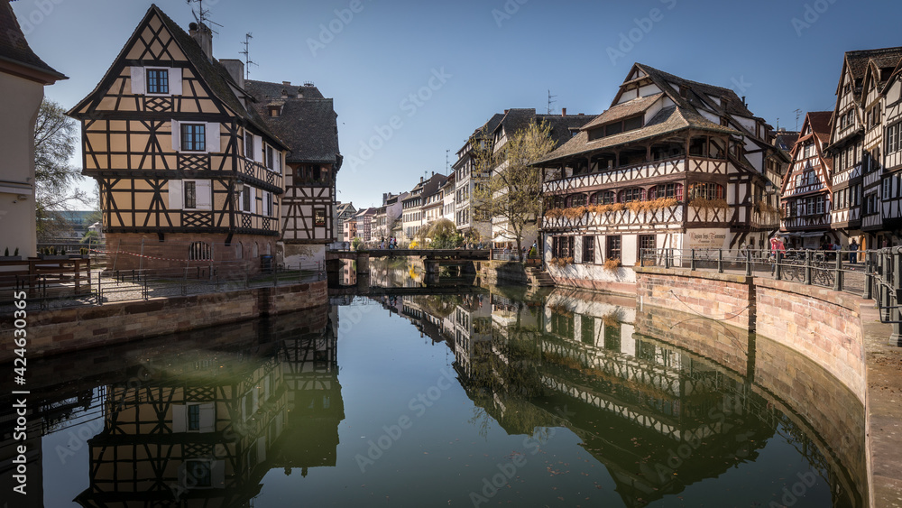 The Petite France in Strasbourg in France on March 31th 2021