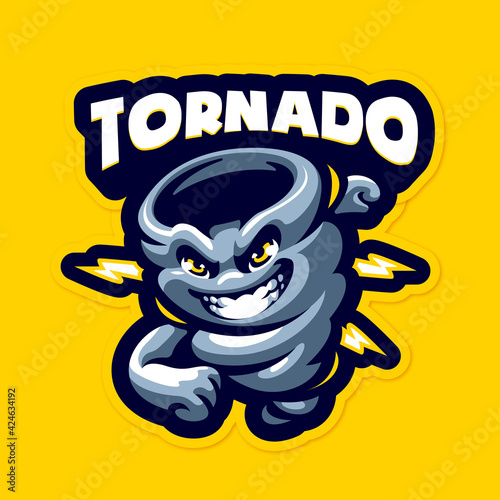 Tornado Mascot logo template