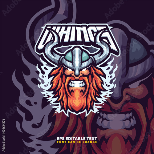 Vikings Mascot logo template