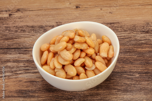 White beans kidney in the bowl